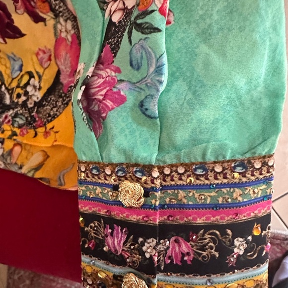 Camilla 100 % Silk Multicolor Floral Blouse - Picture 8 of 12